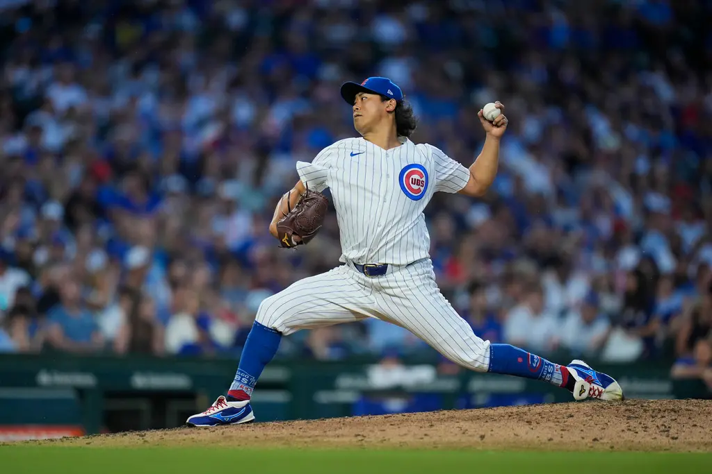 ▲芝加哥小熊日籍投手今永昇太，今（4）日先發面對費城人，雖然繳出優質先發，但打線熄火，吞下本季首敗。（圖／美聯社／達志影像）