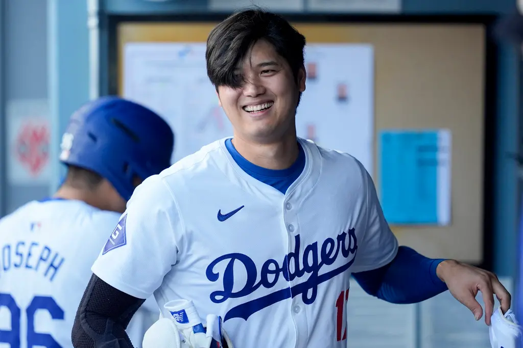 ▲美國媒體《ESPN》預估洛杉磯道奇奪段機率20.8％，高居全聯盟第一，其中日籍球星大谷翔平的表現功不可沒。（圖／美聯社／達志影像）