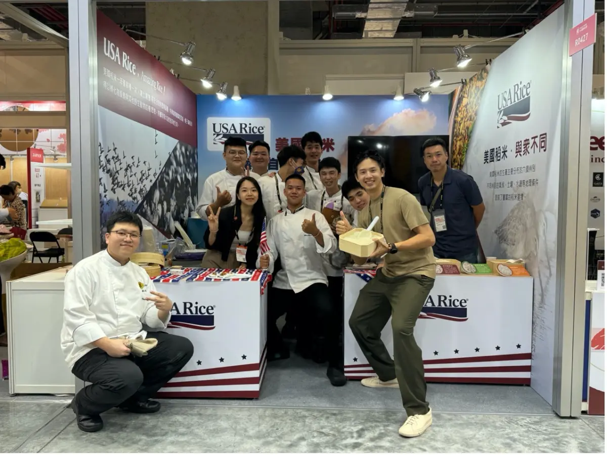 ▲美國稻米協會在食品展美國館設立攤位宣傳美國稻米的多元品種及高品質。（圖／品牌提供）