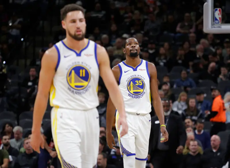 ▲Klay Thompson發長文告別這座城市，前隊友「KD」Kevin Durant在下面留言，後者直言他是有如灣區之神一般的人物，祝福他在另一支球隊展開全新故事。（圖／美聯社／達志影像）