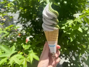 全家新亮相的「雪花造型」霜淇淋,三層的花紋造型就像是花朵般優雅,目前僅在少數幾家門市販售。(圖/記者鍾怡婷攝) ▲全家新亮相的「雪花造型」霜淇淋,三層的花紋造型就像是花朵般優雅,目前僅在少數幾家門市販售。(圖/記者鍾怡婷攝)