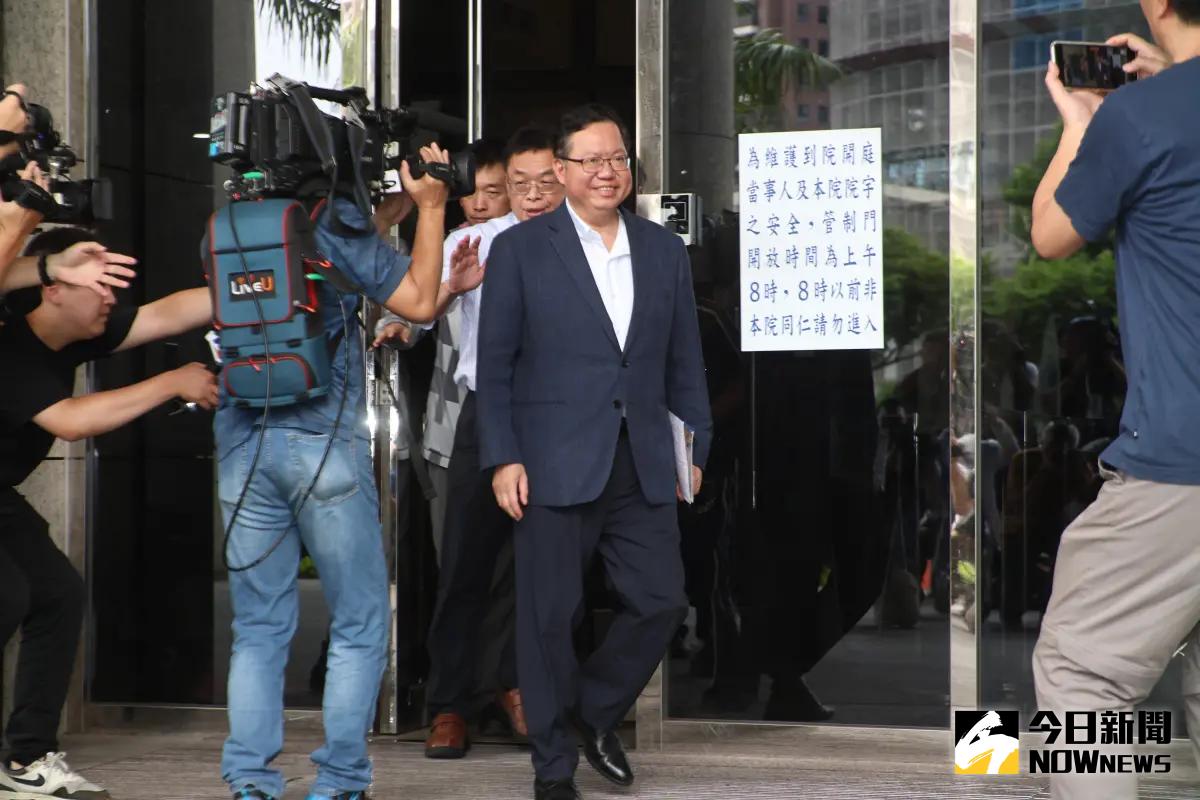 ▲前桃園市長鄭文燦涉貪，桃園地院裁定5百萬交保。（圖／記者陳明中攝）