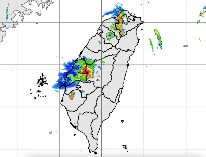 ▲中央氣象署今（9）日晚間針對彰化、南投、雲林縣發布「大雷雨即時訊息」。（圖／翻攝中央氣象署官網）