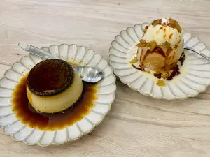 日本入口即化「福吉漢堡排」登台!定食199元、主食買一送一優惠 ▲福吉甜點又美又好吃,推薦日式焙茶布丁十分香濃。(圖/記者蕭涵云攝)