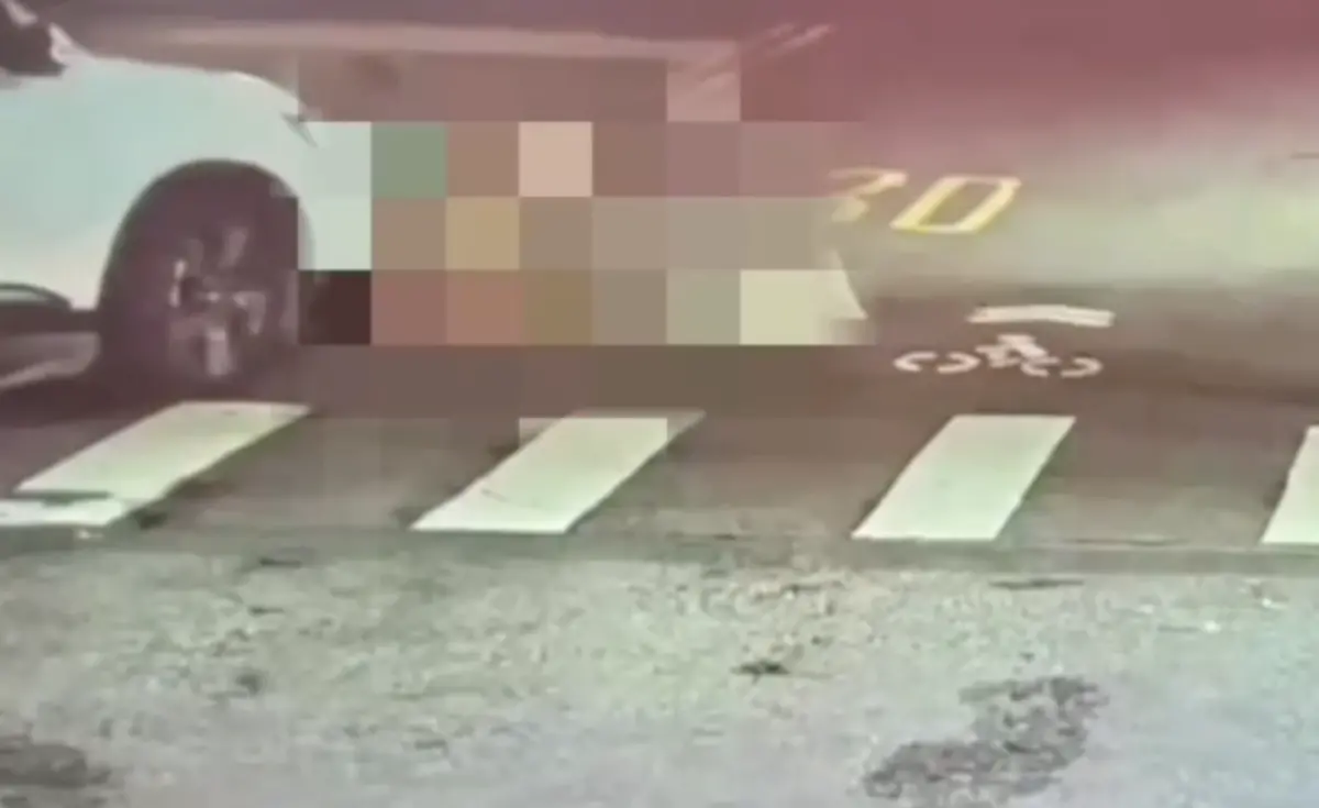 ▲國民黨立委賴士葆9日晚間駕車行經斑馬線撞擊行人。（圖／翻攝畫面）