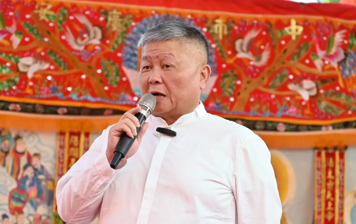 ▲顏清標表示鎮瀾宮花那麼多錢大整修，要做比較有意義的事，不要摻雜任何政治色彩」。（圖／記者顏幸如攝，2024.07.10）