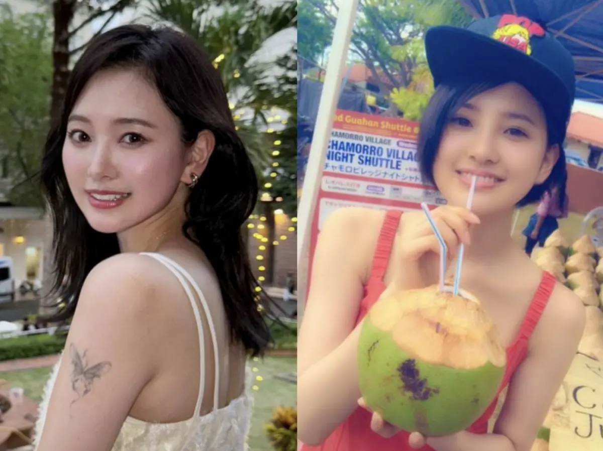 ▲「HKT48」前成員兒玉遙拍攝問答影片，承認整形，前後花了超過200萬台幣，右圖為她IG上2016年的照片。（圖／翻攝自IG haruka_kodama919）