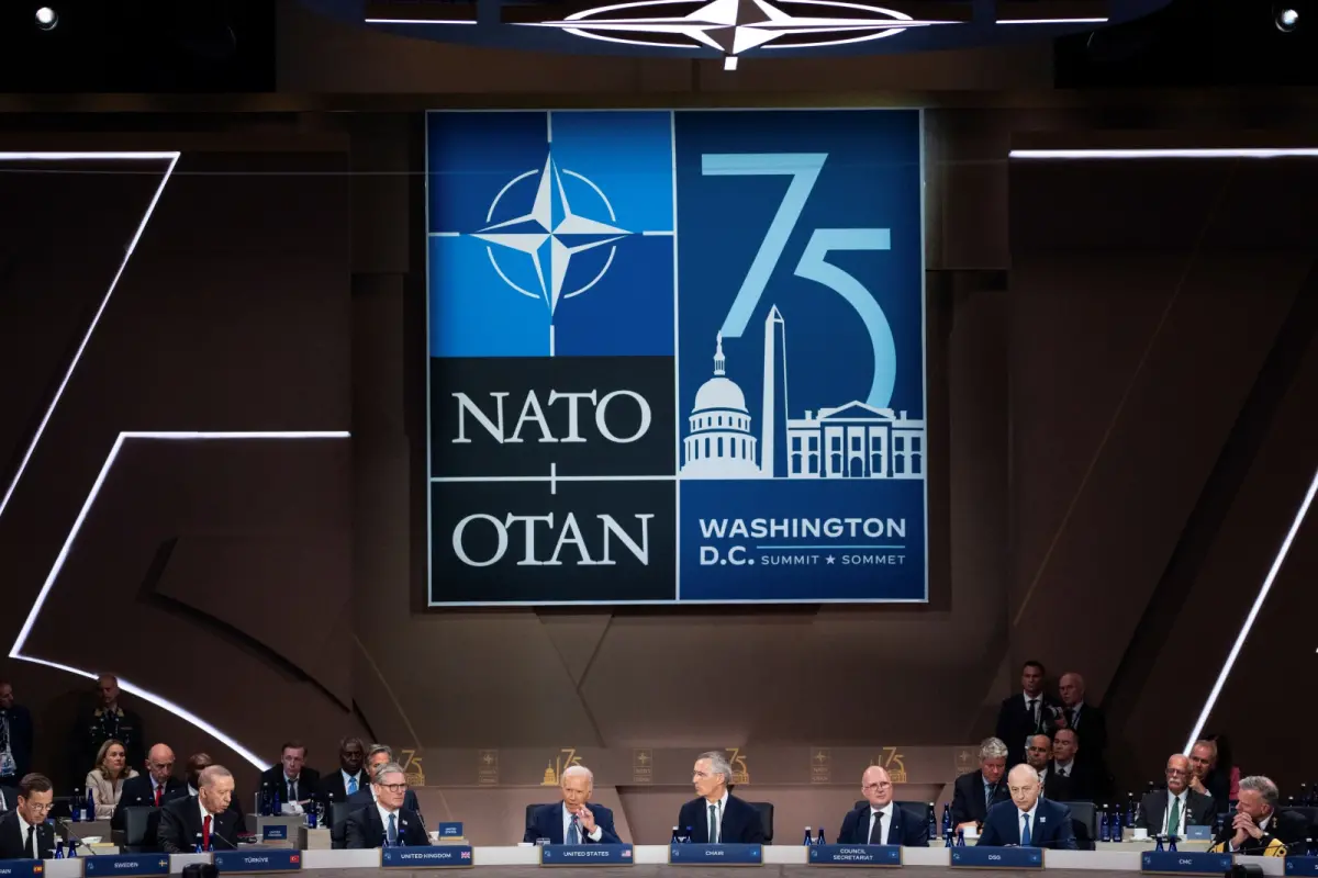 ▲北約峰會發表聯合宣言，重申支持烏克蘭建立擊敗俄羅斯的軍力，並稱中國是俄羅斯侵烏的「關鍵支持者」。（圖／美聯社／達志影像）