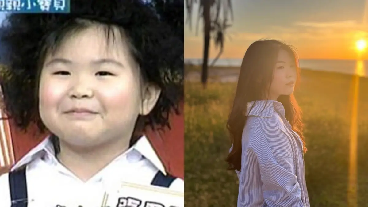 ▲昔日的「張君雅」小妹妹簡嘉芸，日前在po出近照，當年肉嘟嘟的可愛妹妹已變成氣質女神。（圖／網路、jiayun_0413 Thread）