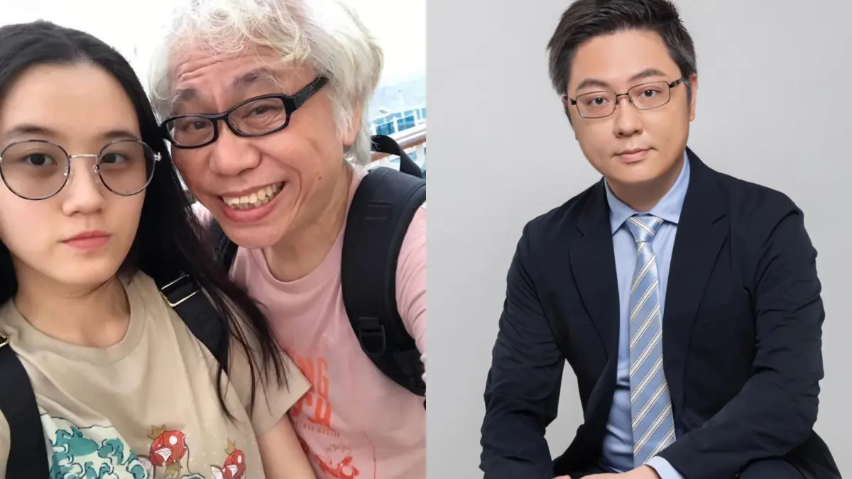 ▲李坤城（左圖右）兒子李卓軒（右圖）曾因遺產問題和林靖恩（左圖左）鬧翻，他在臉書連PO 3句閩南語俗諺，許多網友也猜測他似乎在暗示父親的遺產流向。（圖／翻攝自臉書）