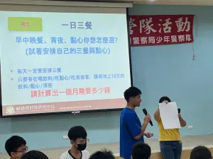 ▲「我以為我每天只要有錢可以吃飯就好了」，當青少年獲取新的財務知識後，才有機會調整或修正財務預算、規劃方向，同時協助青少年看見改變的契機。（圖／高市少年隊提供）