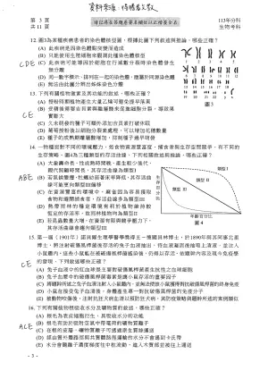 ▲分科測驗生物科參考解答，確切答案仍以大考中心公布的結果為主。（圖／得勝者文教提供）