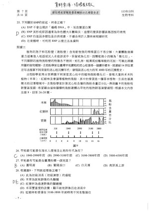 ▲分科測驗生物科參考解答，確切答案仍以大考中心公布的結果為主。（圖／得勝者文教提供）