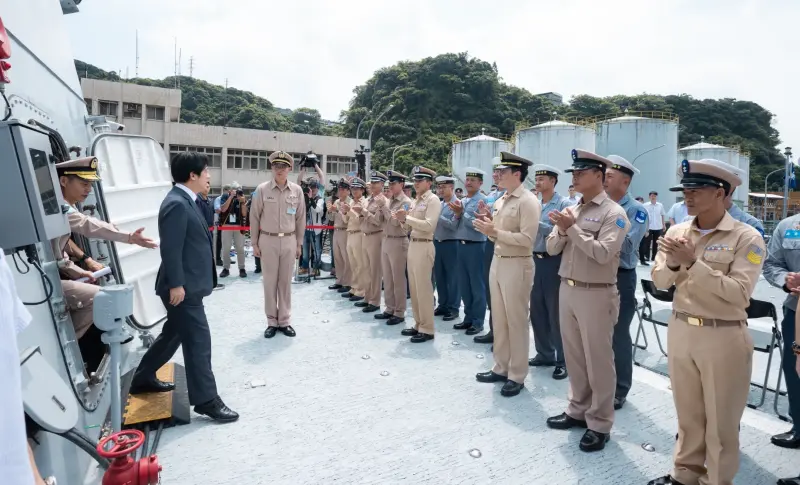 ▲賴清德勗勉海軍131艦隊。（圖／總統府提供）