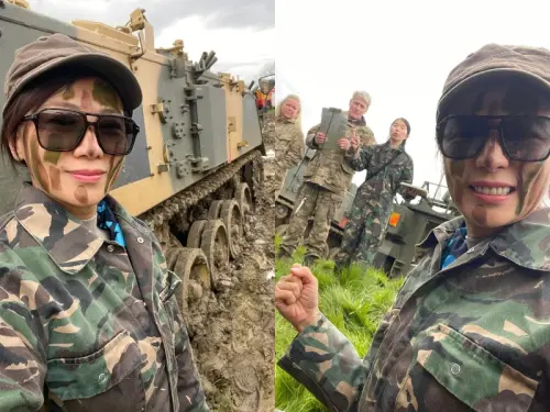 連靜雯噴40萬進修「英國開坦克車」　組裝槍械女子第一名超狂
