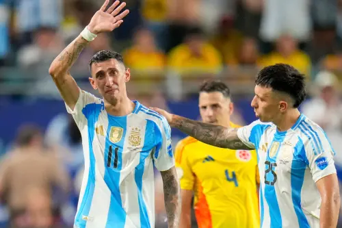 梅西(Lionel Messi)率隊完成衛冕任務,「天使」Angel Di Maria用美洲盃冠軍告別,16年國家隊生涯風光落幕。 ▲梅西(Lionel Messi)率隊完成衛冕任務,「天使」Angel Di Maria用美洲盃冠軍告別,16年國家隊生涯風光落幕。(圖/美聯社/達志影像)