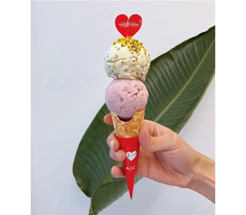 ▲AIC品牌名稱來自英文「Artisan Ice Cream」，中文翻譯為「手工冰淇淋」。這個名稱充分體現了品牌對於手工製作和高品質的堅持。（圖／品牌提供）