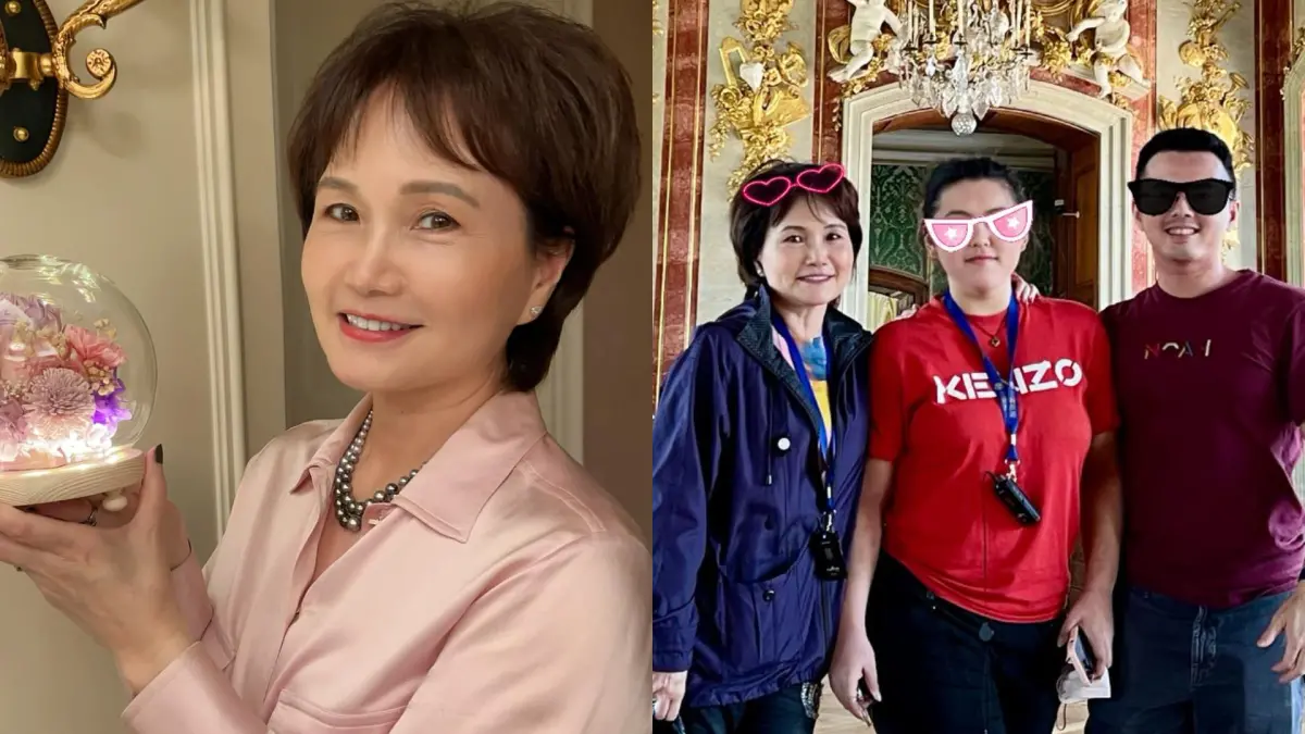 ▲資深主播沈春華（左圖、右圖左），昨（15）日在臉書PO出與兒子（右圖右）女兒（右圖中）一同前往北歐出遊的照片，並公布留美7年的愛子將回台發展的喜訊。（圖／沈春華臉書）