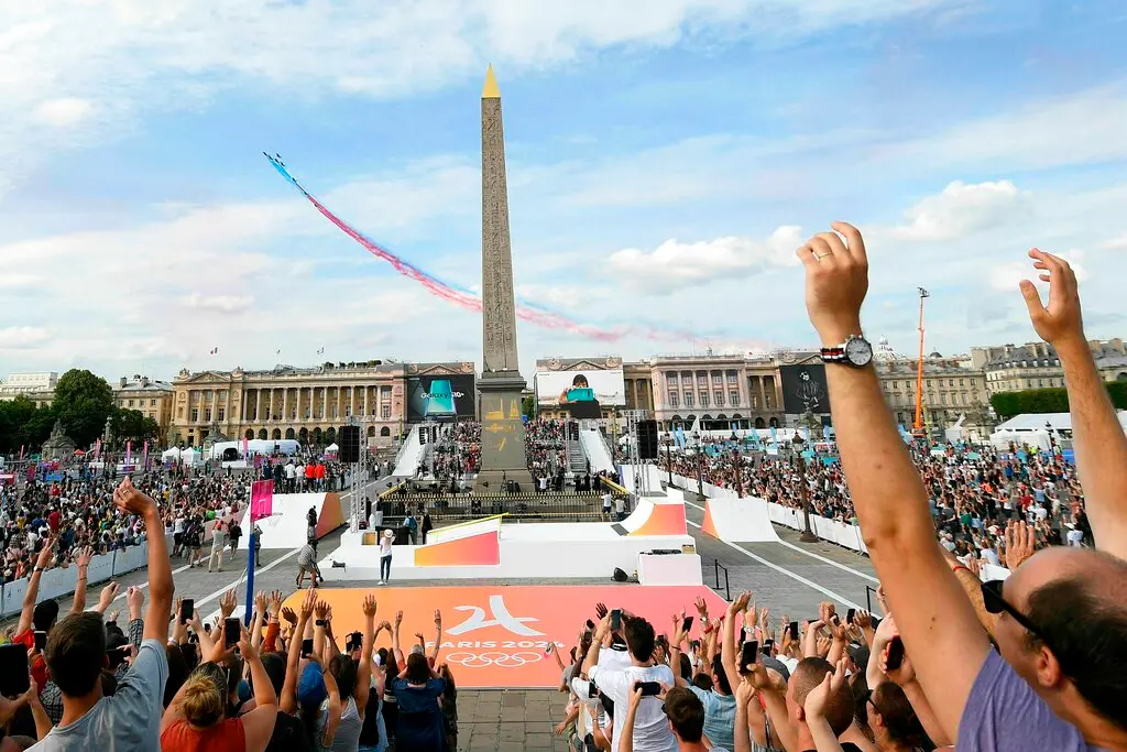 ▲巴黎奧運許多比賽場館都設置在知名景點，成為本屆賽事的亮點。（圖／美聯社／達志影像）