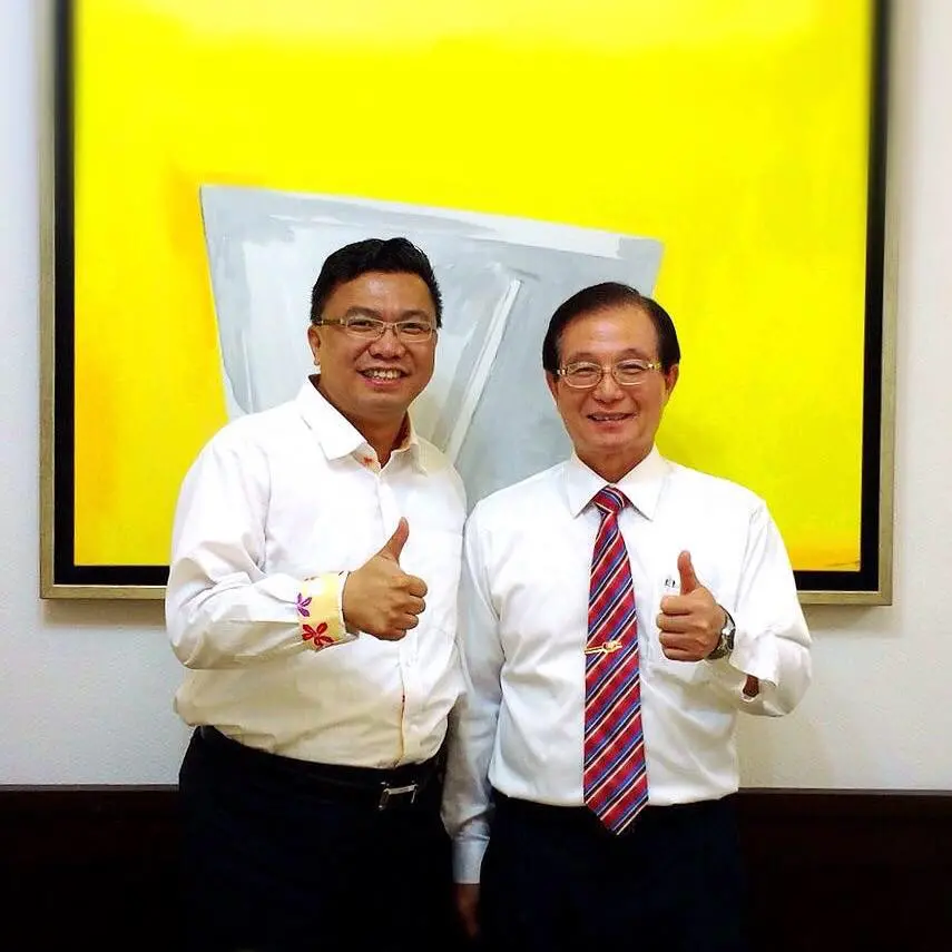 ▲林立生（左）是吳清基（右）愛將，不只受到重用，吳清基還推薦他到嘉義市政府任職。（圖／翻攝林立生臉書）