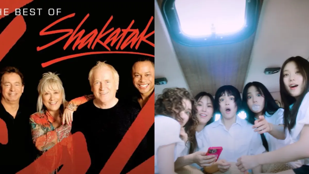 ▲NewJeans（右）〈Bubble Gum〉被控抄襲！英樂團Shakatak（左）列「相似5處」要求馬上停用音樂並賠錢。（圖／Shakatak Youtube、NewJeans Youtube）