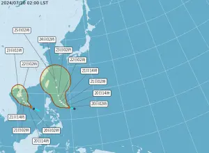 雙颱風凱米、巴比侖今生成！最新路徑預測曝　4天對台影響最劇烈
