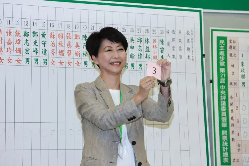 ▲陳亭妃當選中常委。（圖／記者吳翊緁攝，2024.07.21）