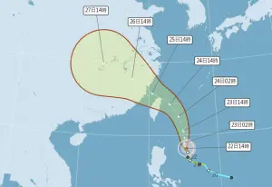 凱米轉中颱！氣象署估週三深夜登陸宜蘭：恐穿過大台北「剃頭颱」
