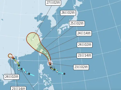 ▲中颱凱米颱風動態。(圖/取自中央氣象署) ▲中颱凱米颱風動態。(圖/取自中央氣象署)