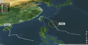凱米颱風各國預測路徑。(圖/NCDR) ▲凱米颱風各國預測路徑。(圖/NCDR)