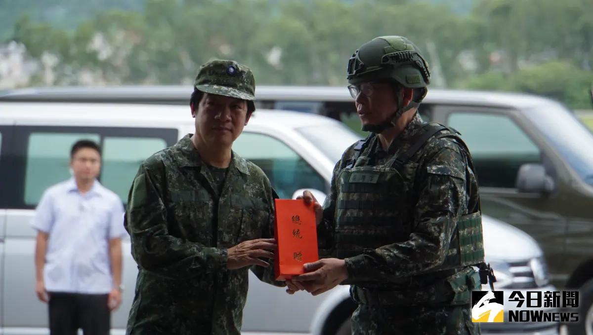 ▲總統賴清德視導漢光演習，致贈官兵加菜金。（圖／記者呂炯昌攝，2024.07.23）
