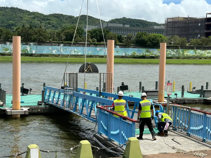 ▲凱米颱風來襲，台北市啟動防颱撤離，圖為大佳碼頭。（圖／北市工務局）