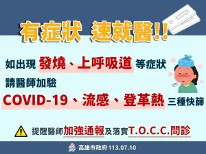 ▲高雄出現首例屈公病境外個案，還有2例登革熱境外個案，衛生局提醒民眾前往流行地區應做好防蚊措施，有症狀速就醫。（圖／高市府衛生局提供）