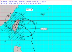 凱米颱風殺到家門口了！今晨暴風圈觸陸　「8縣市超大豪雨特報」
