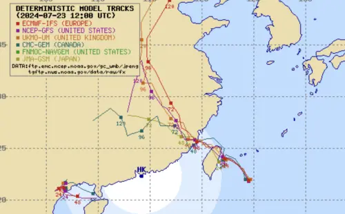 凱米颱風路徑大至確定,有機會在今(24)日晚上從宜蘭至花蓮一帶登陸。(圖/翻攝Typhoon2000) ▲凱米颱風路徑大至確定,有機會在今(24)日晚上從宜蘭至花蓮一帶登陸。(圖/翻攝Typhoon2000)