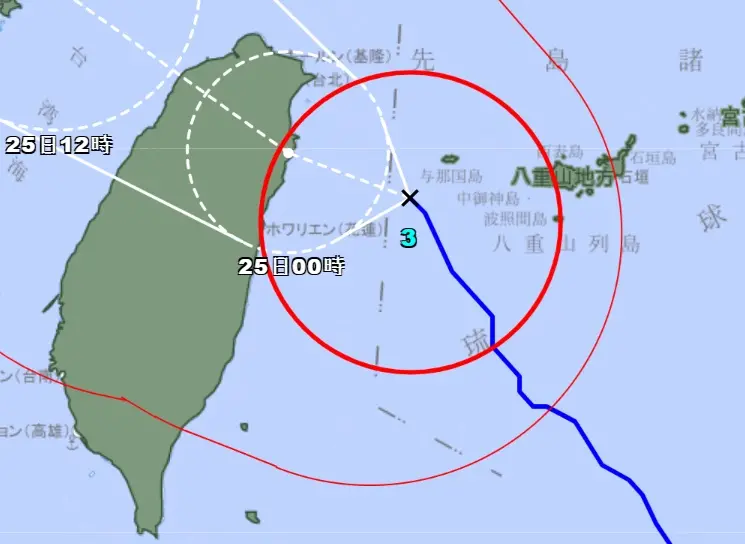 凱米颱風先掃沖繩！日本與那國島觀測到約15級瞬間強陣風