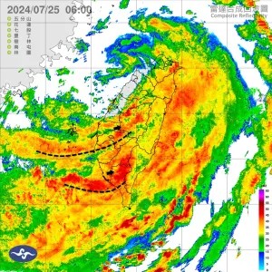 ▲氣象粉專示警，凱米颱風雖然離台，不過其雨帶結構類似過去敏督利以及莫拉克颱風，中南部民眾一定要特別注意！（圖/）