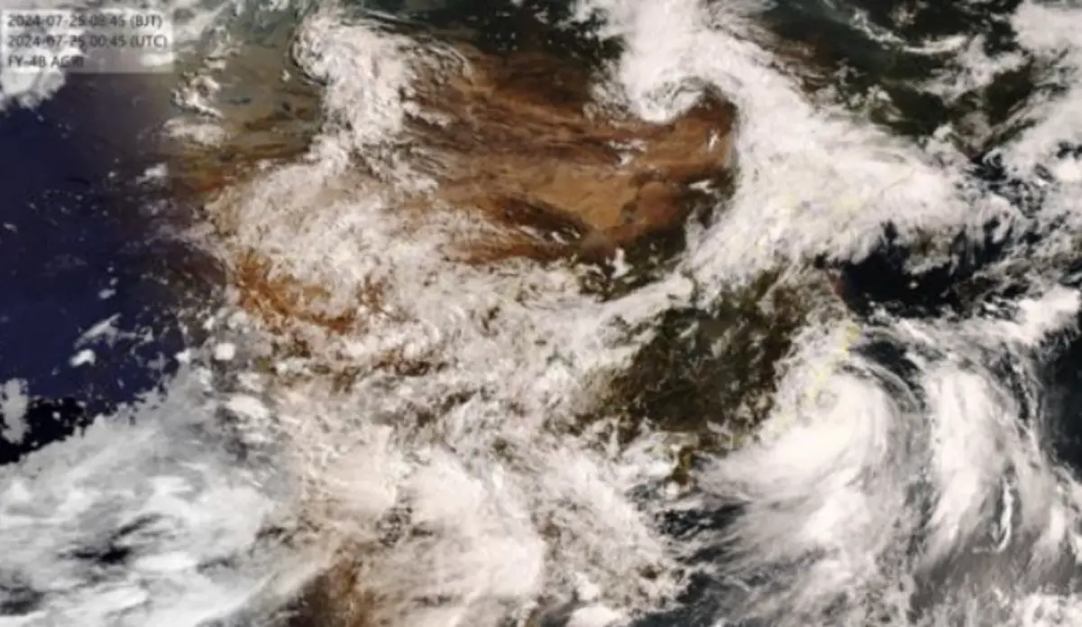 ▲凱米颱風預計25日稍晚登陸福建，屆時影響範圍廣泛，恐波及十餘省分。（圖／翻攝自中國天氣網）