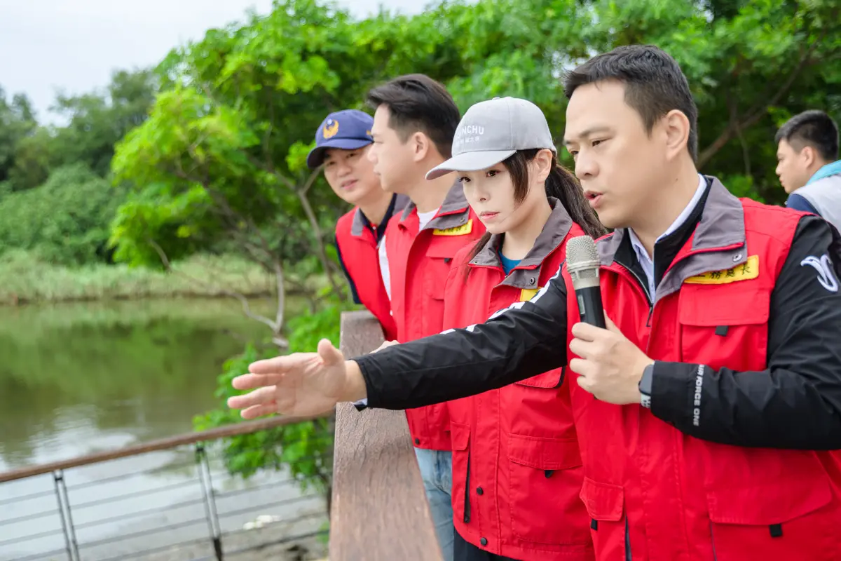 ▲凱米颱風襲台，新竹市長高虹安前往視察地下道及水利設施。(圖／新竹市府提供)