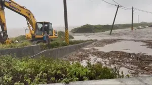 ▲凱米颱風造成中南部各河川溪水暴漲，圖為濁水溪。（圖／彰化縣政府提供）