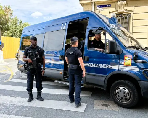 為了維護巴黎奧運的治安,法國政府動用大批警力來維護。(圖/記者廖聿偉攝) ▲為了維護巴黎奧運的治安,法國政府動用大批警力來維護。(圖/記者廖聿偉攝)