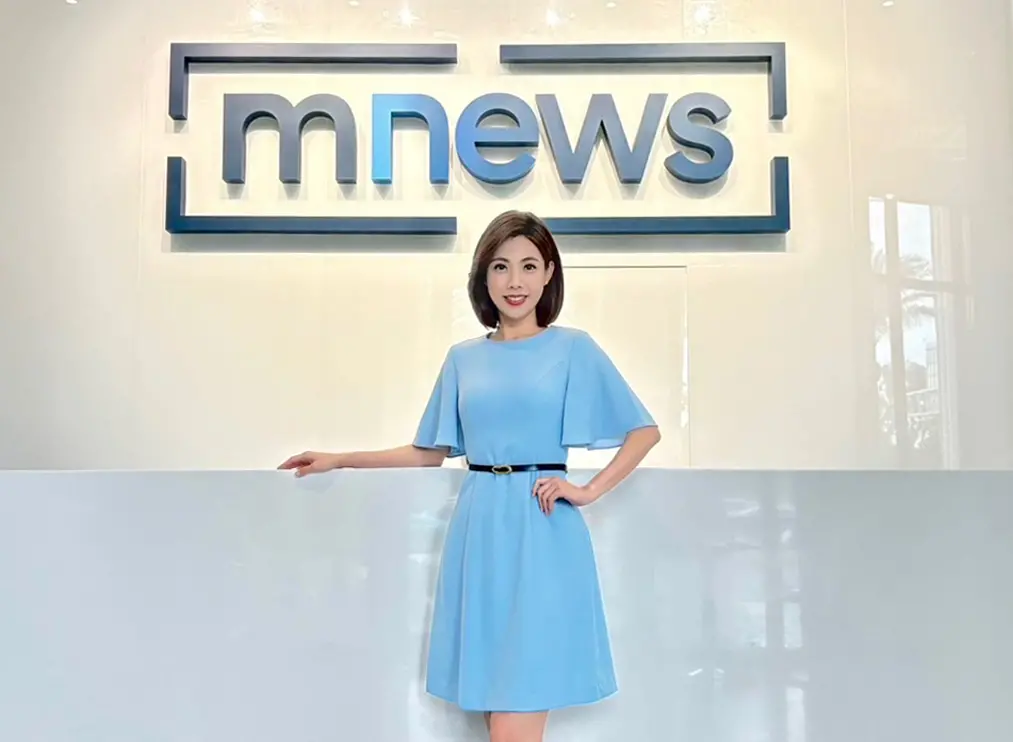 ▲潘照文見「凱米」颱風尾強大，半夜不時驚醒，被老公笑是「阿信體質」很想上班。（圖／鏡電視提供）