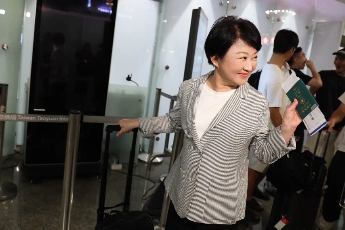 ▲台中市長盧秀燕今晚再度啟程赴美。（圖／台中市政府提供，2024.07.26）