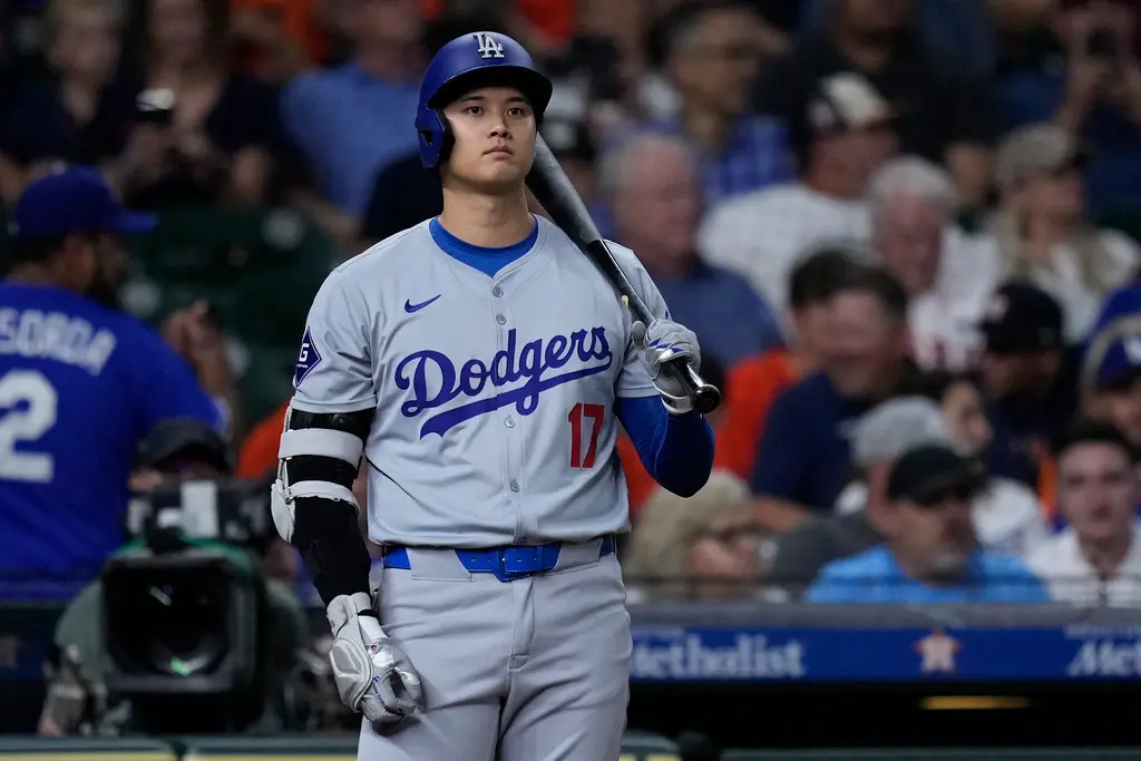 ▲洛杉磯道奇日籍球星大谷翔平，單場3打數敲出2安打，並跑出1次盜壘，扮演稱職的開路先鋒，可惜隊友進攻火力斷檔，最終道奇慘遭完封。（圖／美聯社／達志影像）