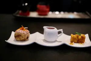 「茶寮清泉」的茶點精緻而多樣。(圖/記者葉盛耀攝) ▲「茶寮清泉」的茶點精緻而多樣。(圖/記者葉盛耀攝)