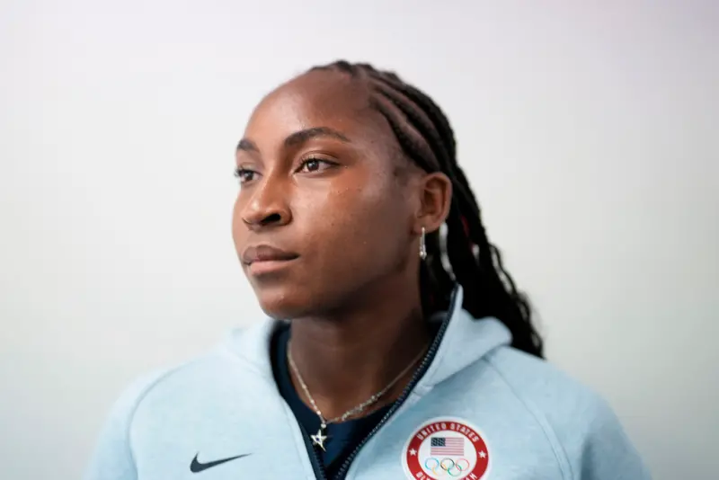 ▲美國網球女子代表隊的20歲潛力新星Coco Gauff，稍早更新個人社群並發布一段影片，只見她在影片中用詼諧的拍攝方式，表達對於巴黎奧運選手村的震驚。（圖／美聯社／達志影像）