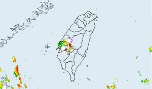 ▲大雷雨警戒影響範圍，包含嘉義縣市、南投縣。（圖／中央氣象署）