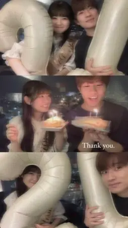 ▲東條百百花（左）手滑PO出親密照，自爆有男友。（圖／推特）