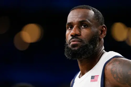 ▲美國男籃大黑柱「詹皇」LeBron James輕鬆拿下12分、7籃板、5助攻。（圖／美聯社／達志影像）