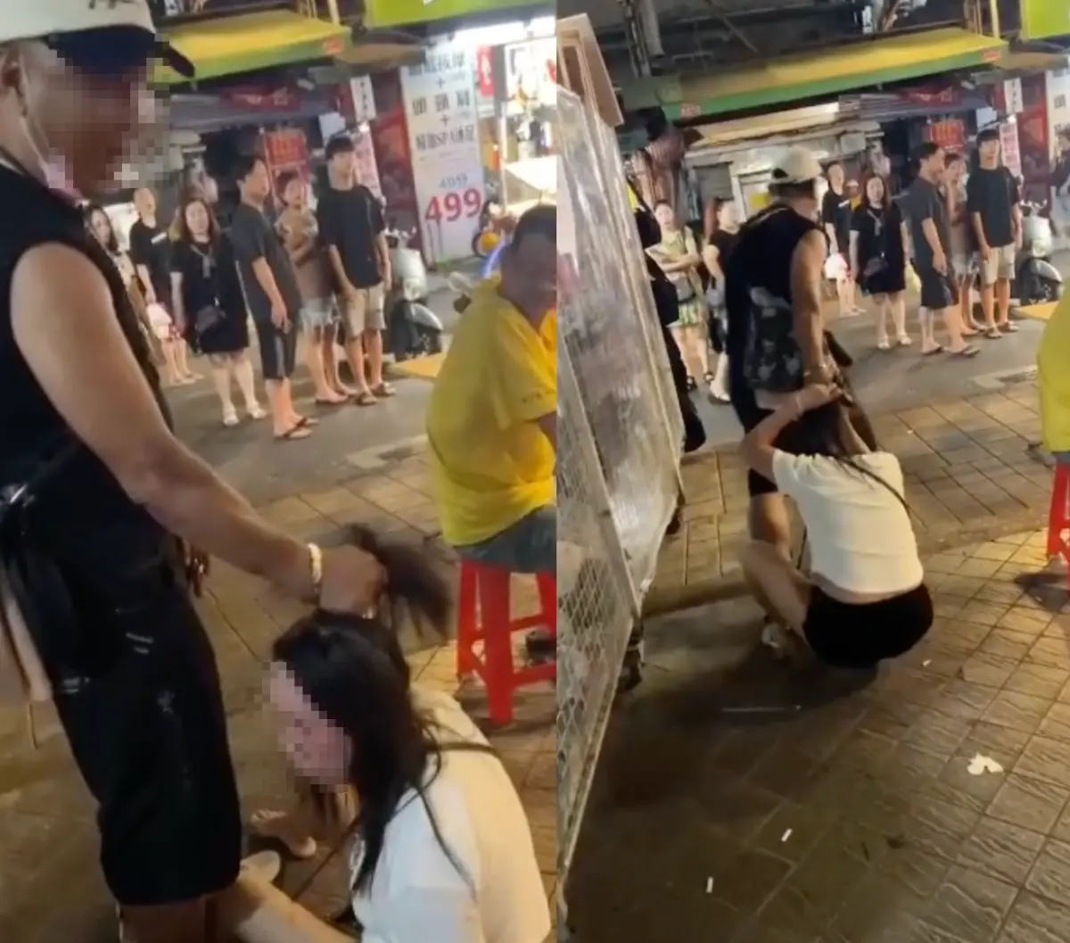 ▲陳姓男子日前前往阿公店找小姐陪坐喝酒，酒醒後發現身上飾品不見，懷疑被小姐洗劫，連續多日與多名女子發生爭執，甚至拉扯頭髮、出拳攻擊。（圖／翻攝畫面）